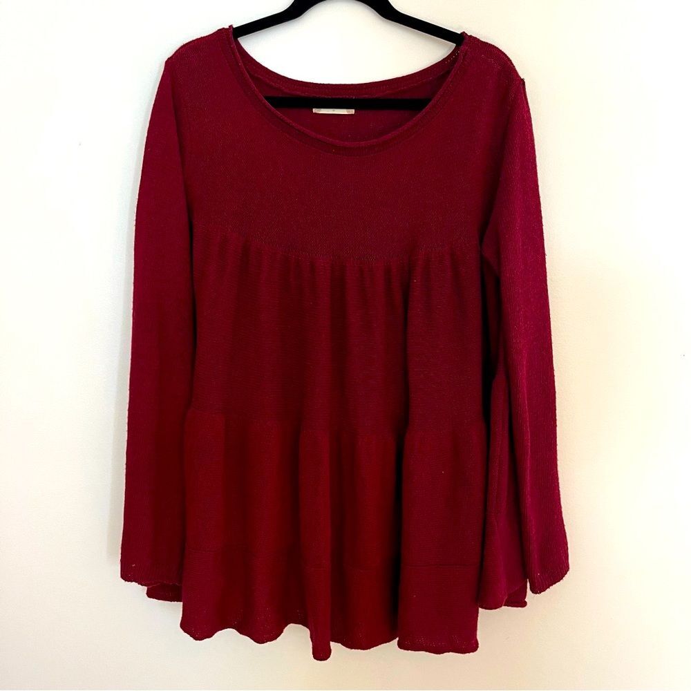 Altar’d State Tiered Baby Doll Sweater Wool Blend